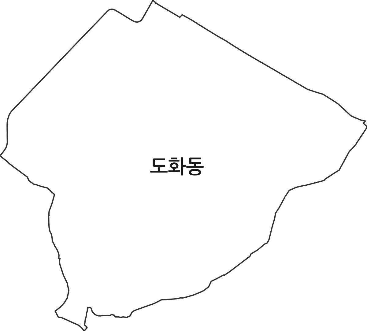 서울특별시 마포구 도화동 법정동 행정구역 경계 지도