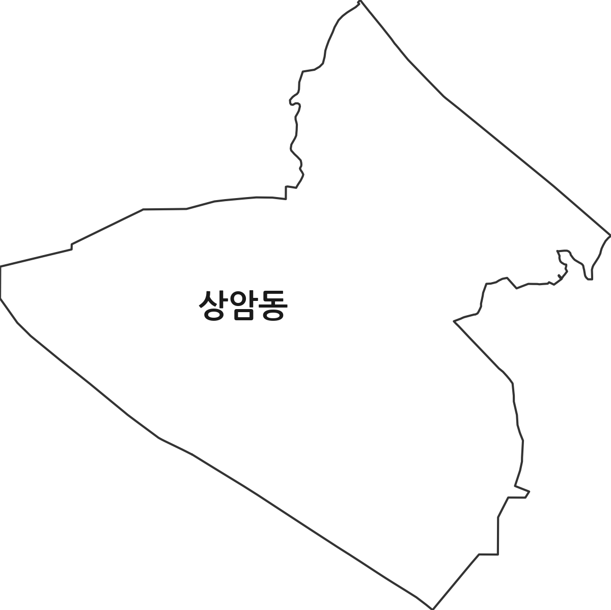 서울특별시 마포구 상암동 법정동 행정구역 경계 지도