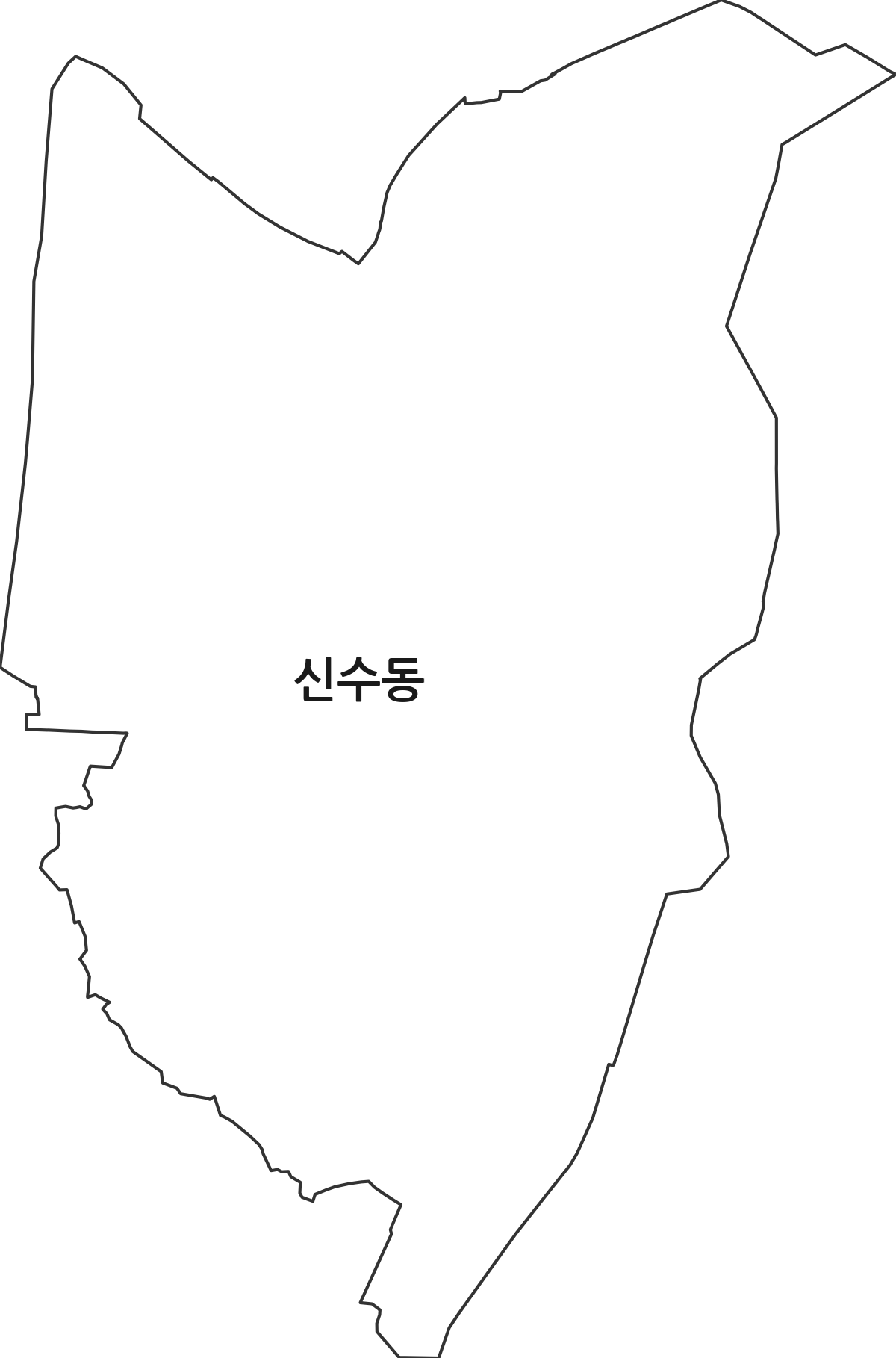 서울특별시 마포구 신수동 법정동 행정구역 경계 지도
