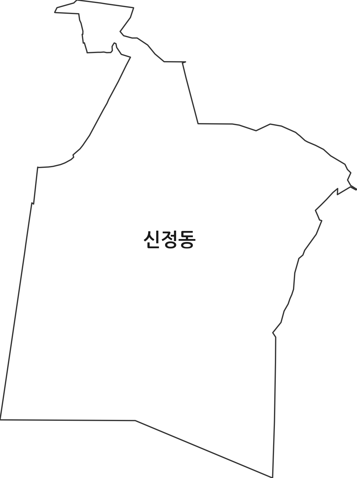 서울특별시 마포구 신정동 법정동 행정구역 경계 지도