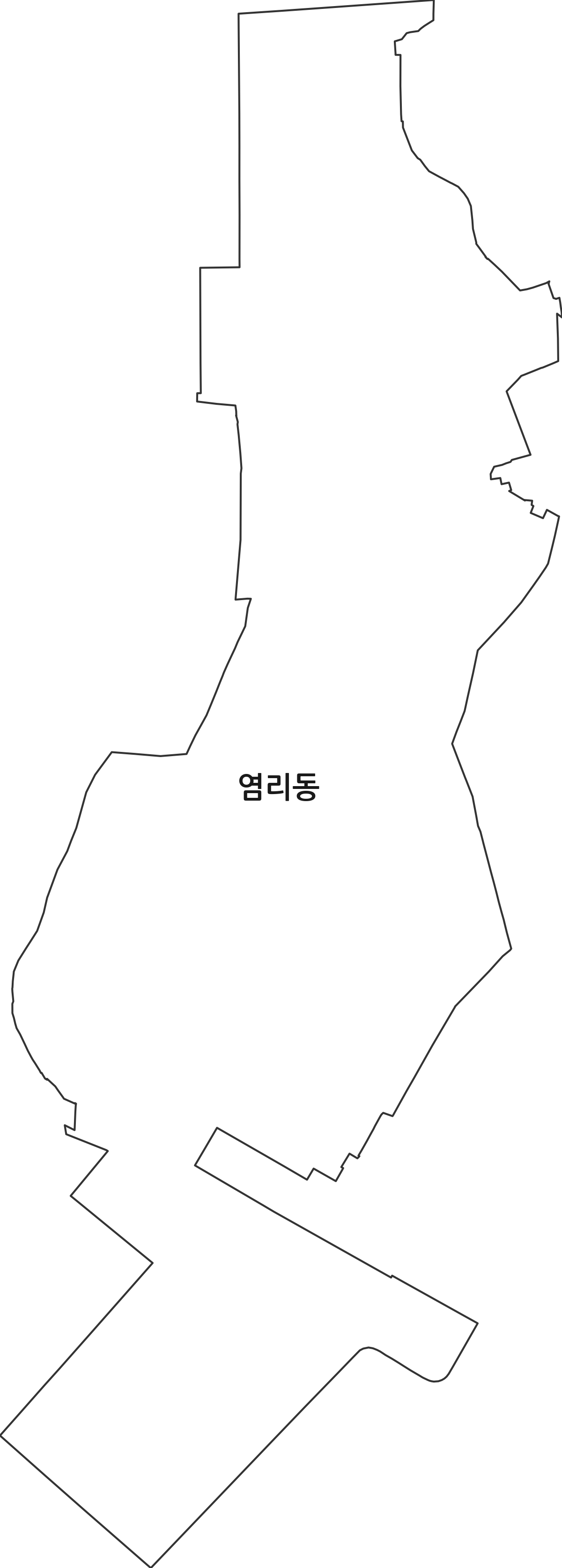서울특별시 마포구 염리동 법정동 행정구역 경계 지도
