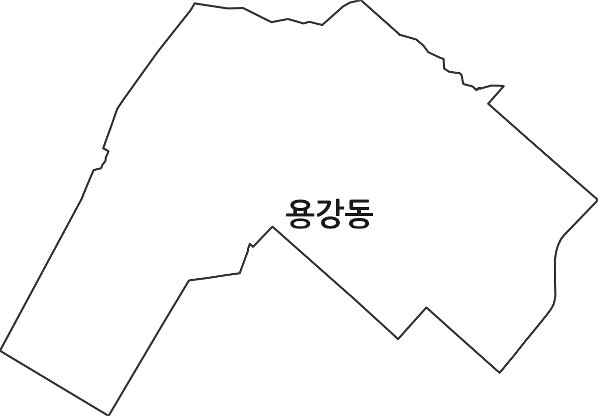 서울특별시 마포구 용강동 법정동 행정구역 경계 지도