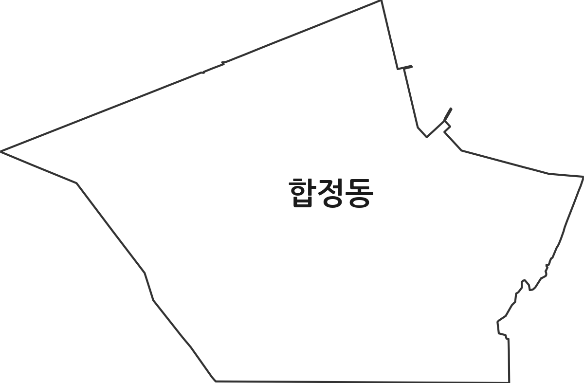 서울특별시 마포구 합정동 법정동 행정구역 경계 지도