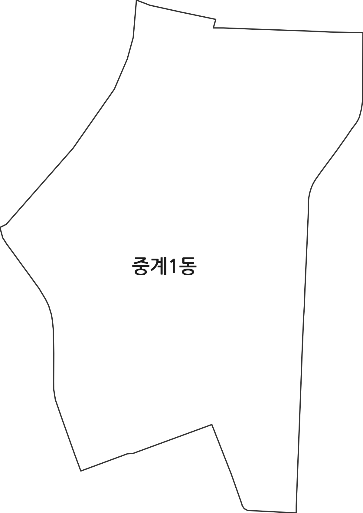 서울특별시 노원구 중계1동 행정동 행정구역 경계 지도
