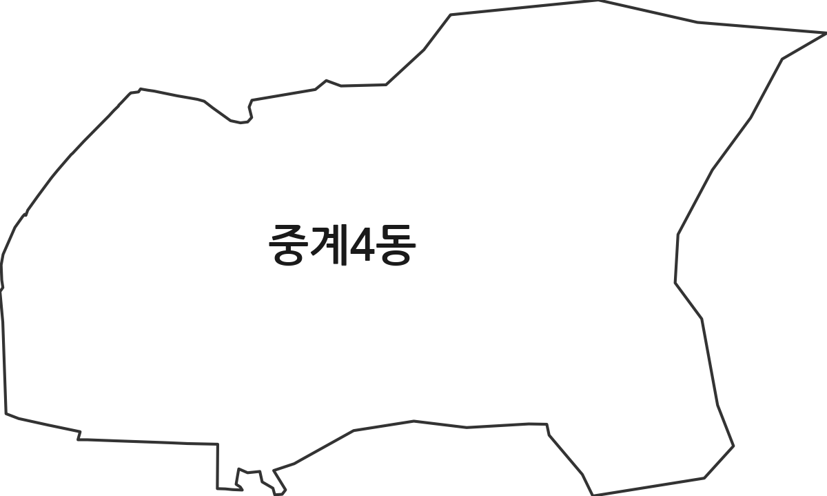 서울특별시 노원구 중계4동 행정동 행정구역 경계 지도