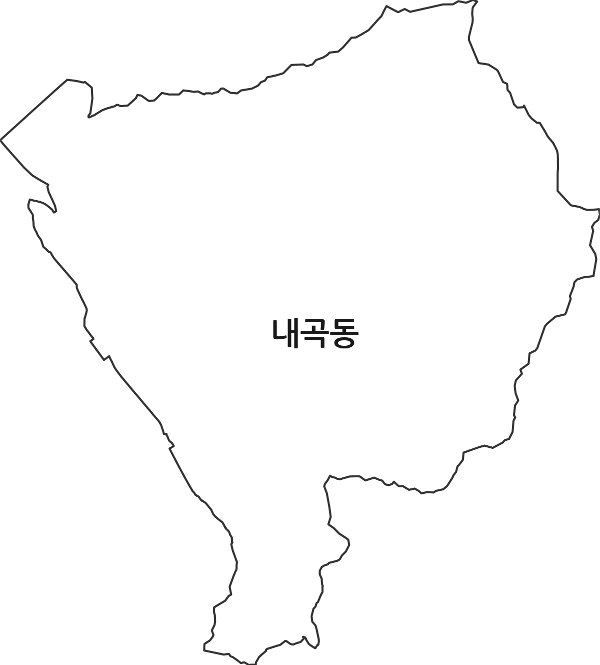 서울특별시 서초구 내곡동 행정동 행정구역 경계 지도
