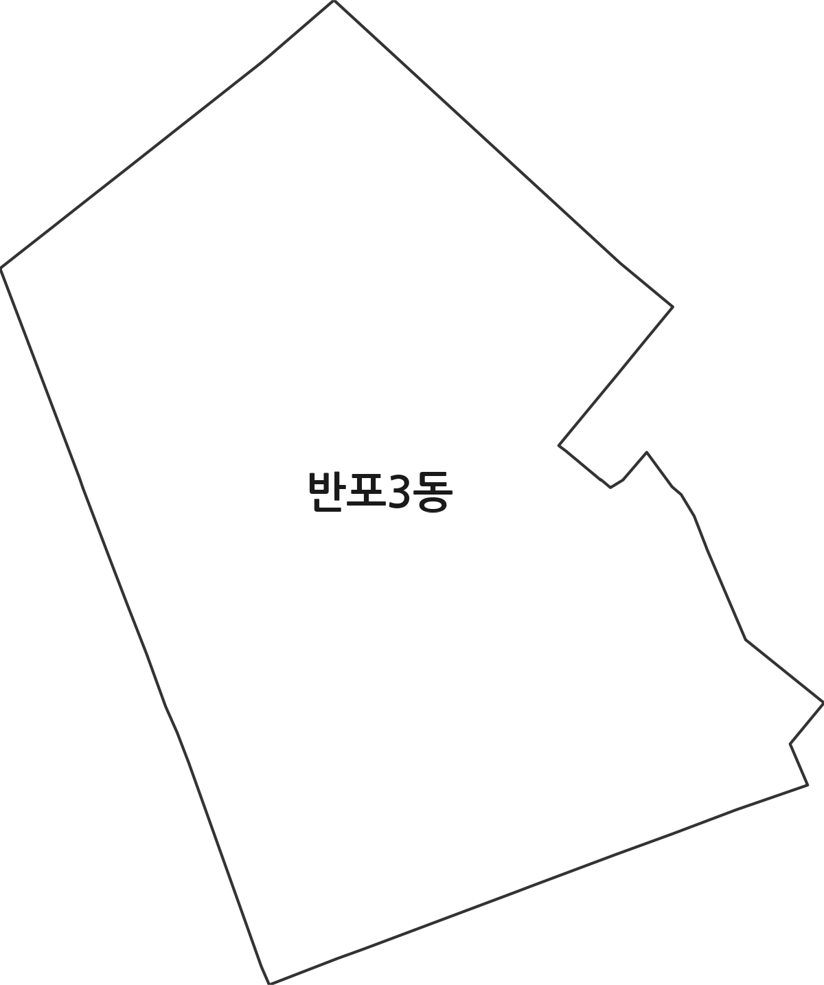 서울특별시 서초구 반포3동 행정동 행정구역 경계 지도