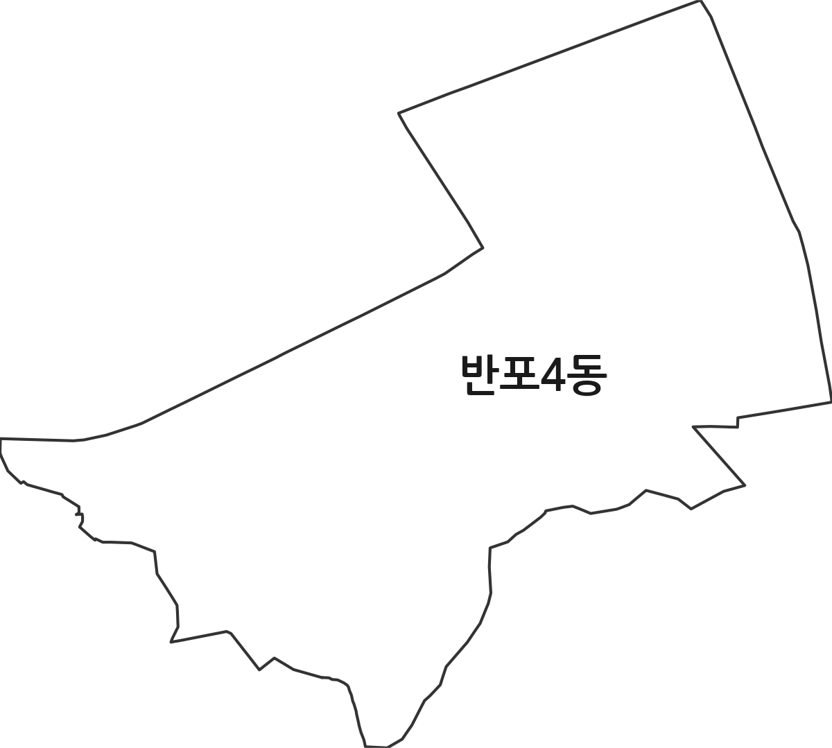 서울특별시 서초구 반포4동 행정동 행정구역 경계 지도