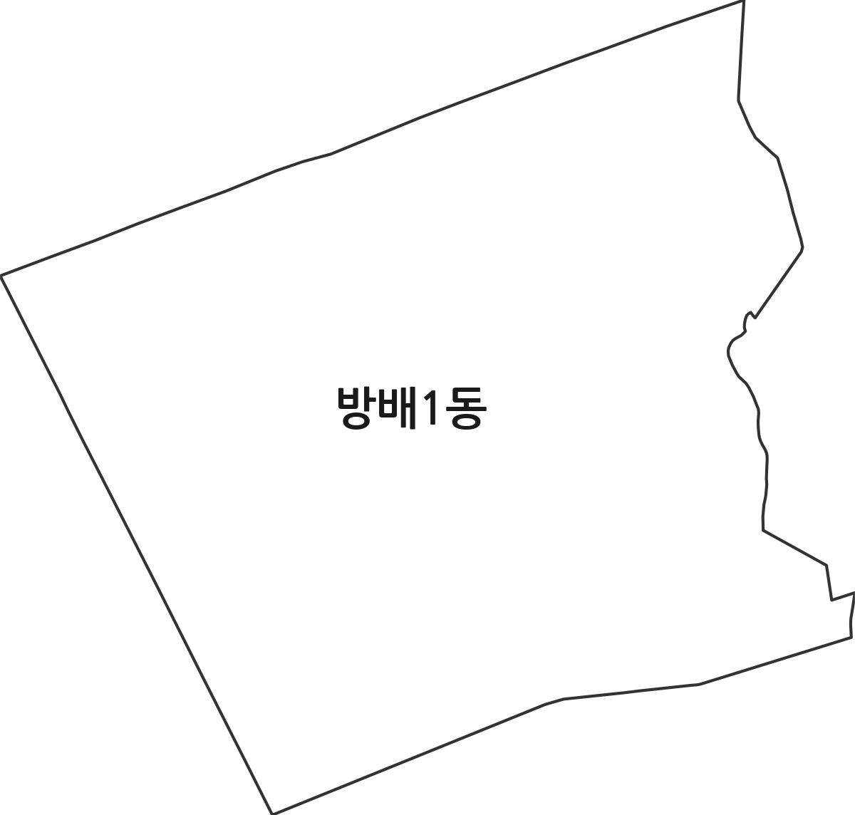 서울특별시 서초구 방배1동 행정동 행정구역 경계 지도