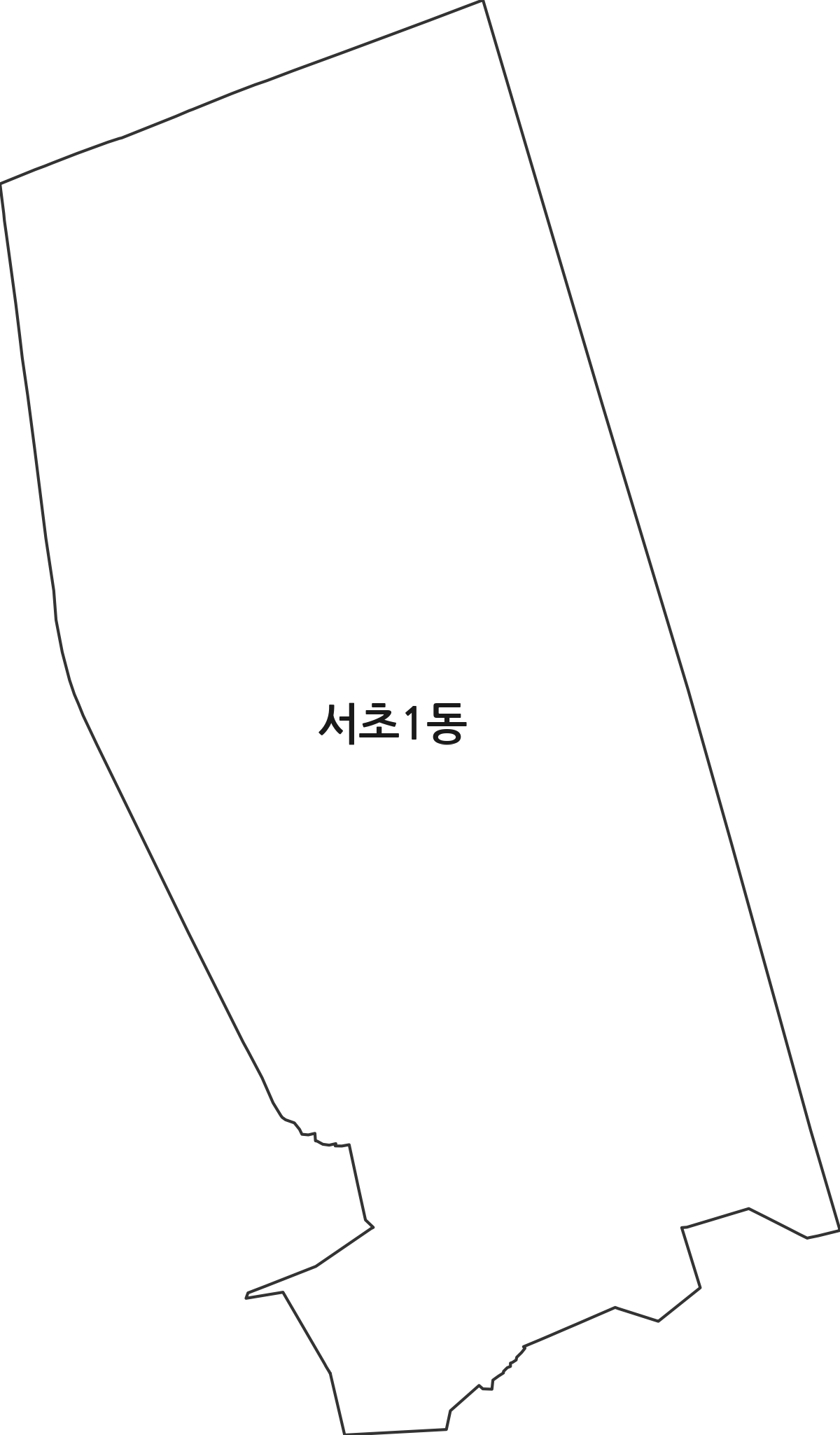 서울특별시 서초구 서초1동 행정동 행정구역 경계 지도