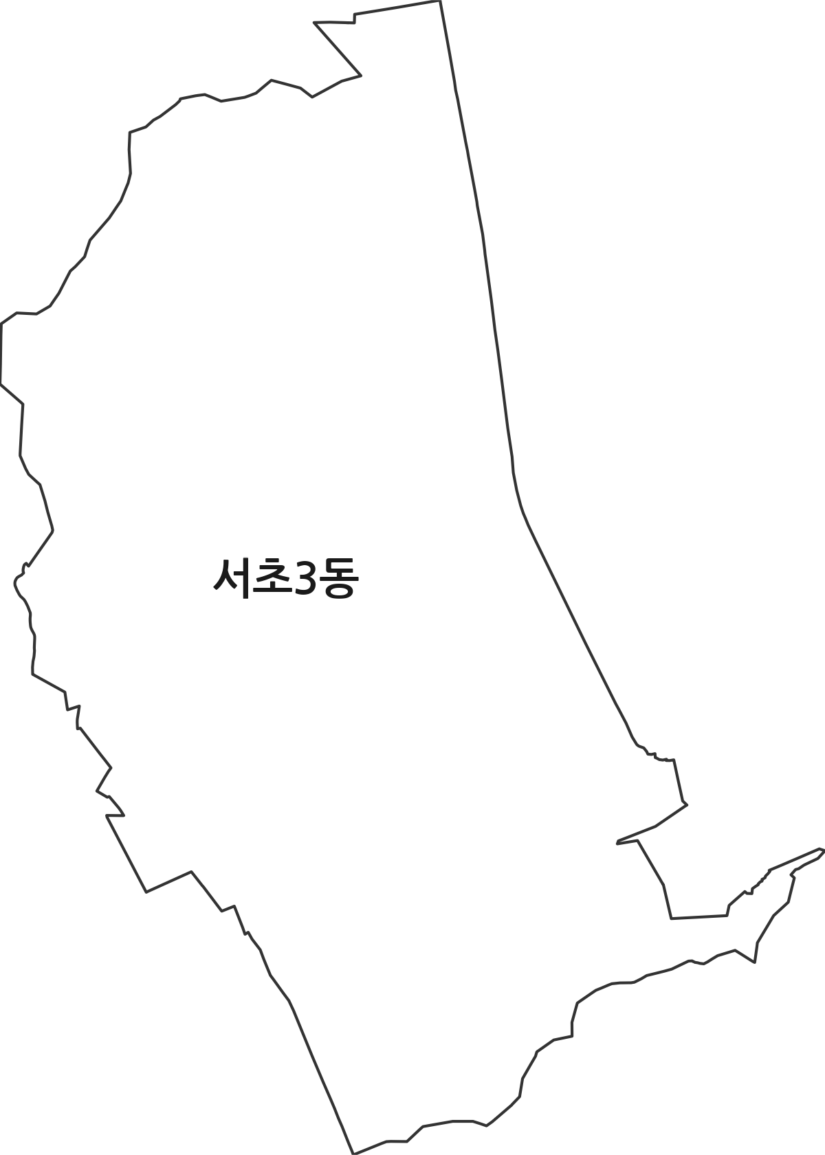 서울특별시 서초구 서초3동 행정동 행정구역 경계 지도