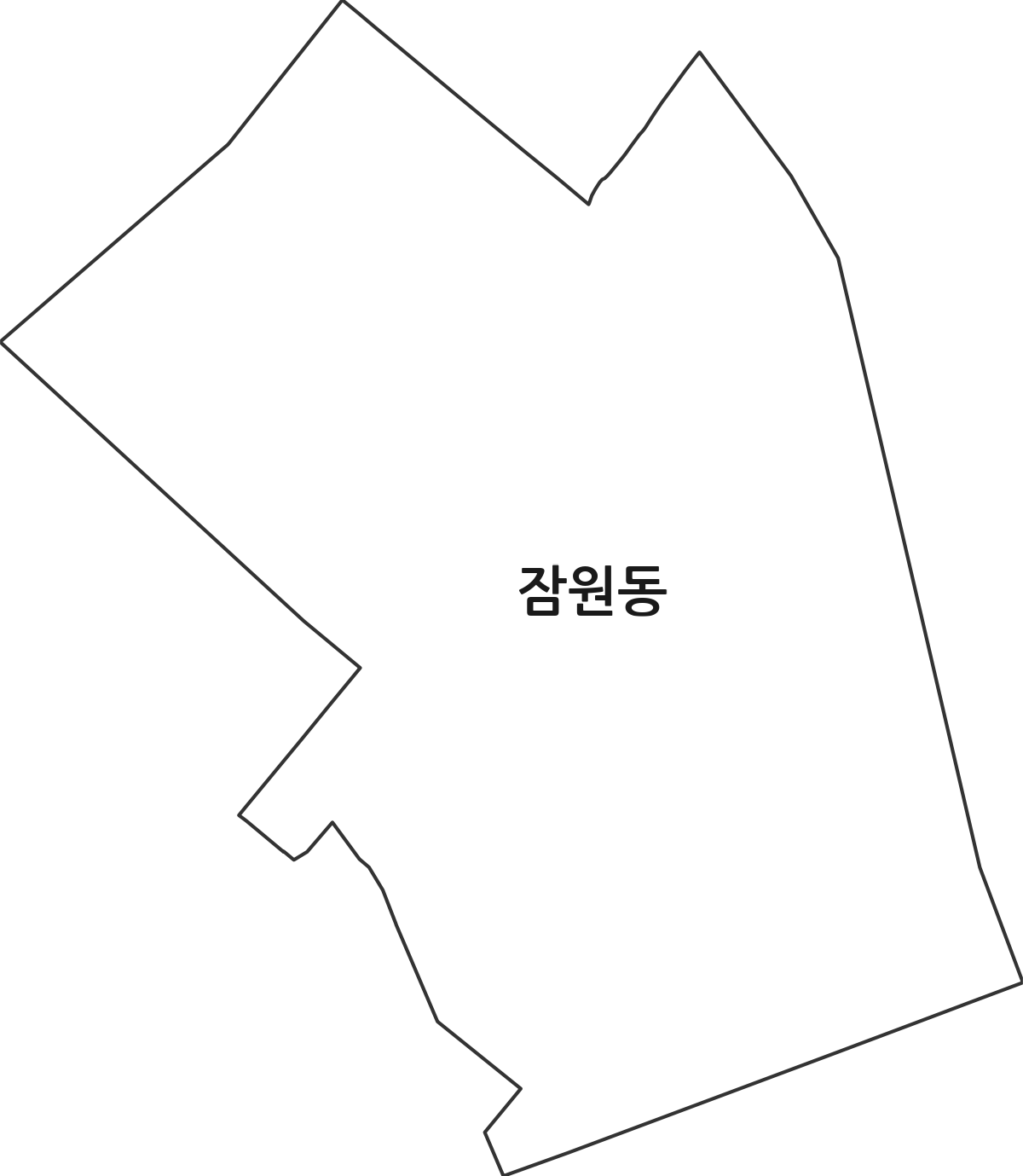 서울특별시 서초구 잠원동 행정동 행정구역 경계 지도