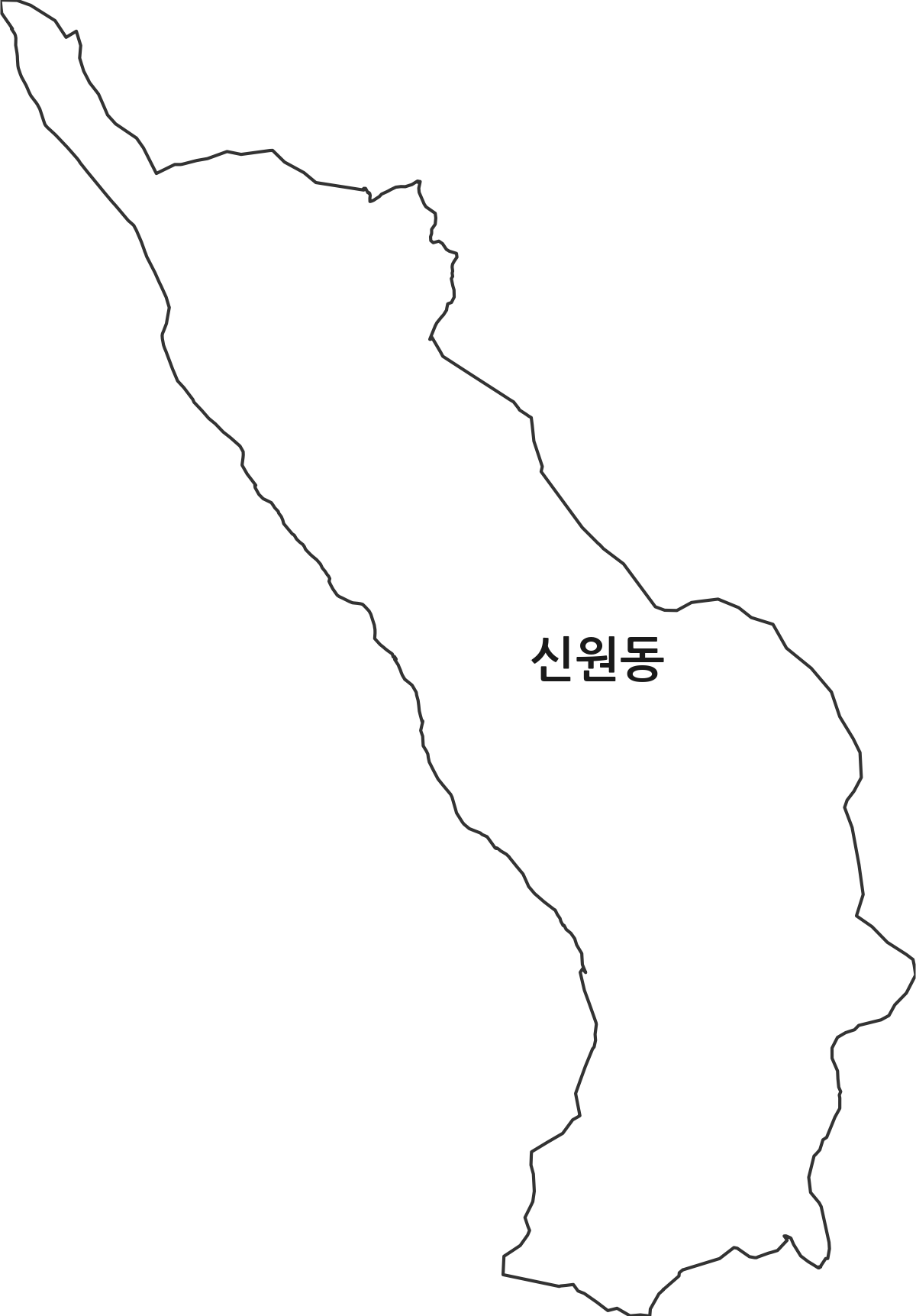 서울특별시 서초구 신원동 법정동 행정구역 경계 지도