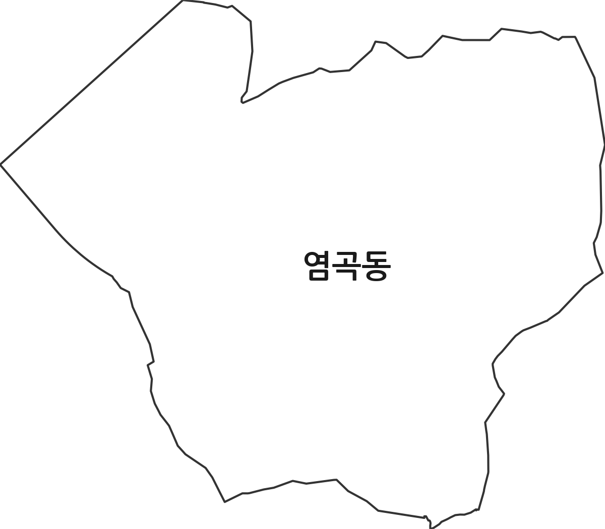 서울특별시 서초구 염곡동 법정동 행정구역 경계 지도