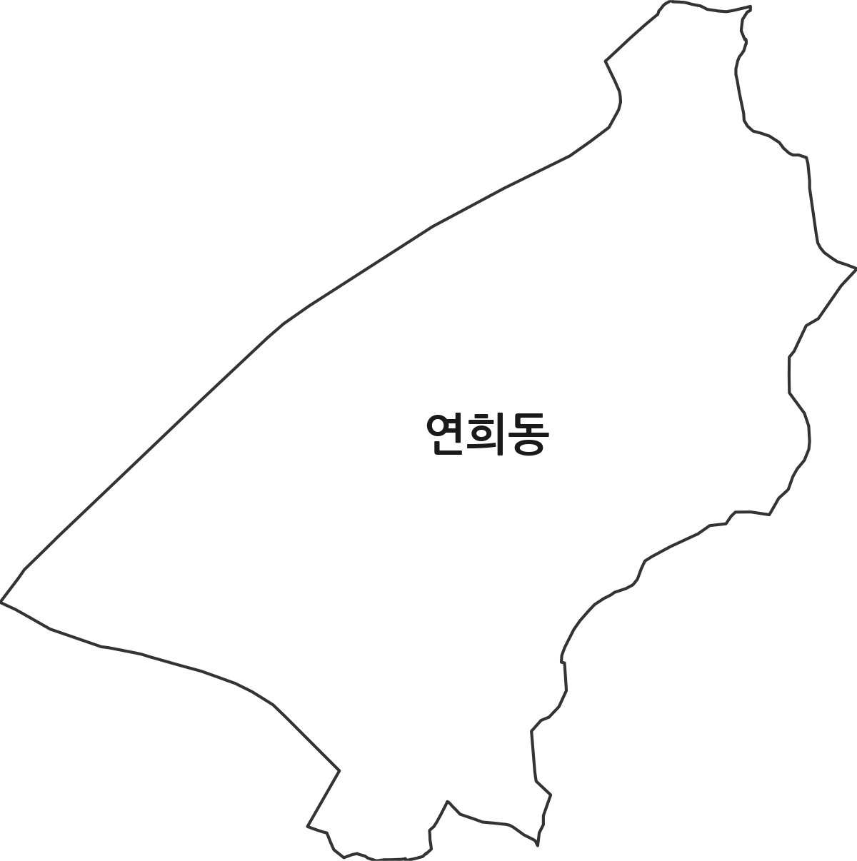 서울특별시 서대문구 연희동 행정동 행정구역 경계 지도