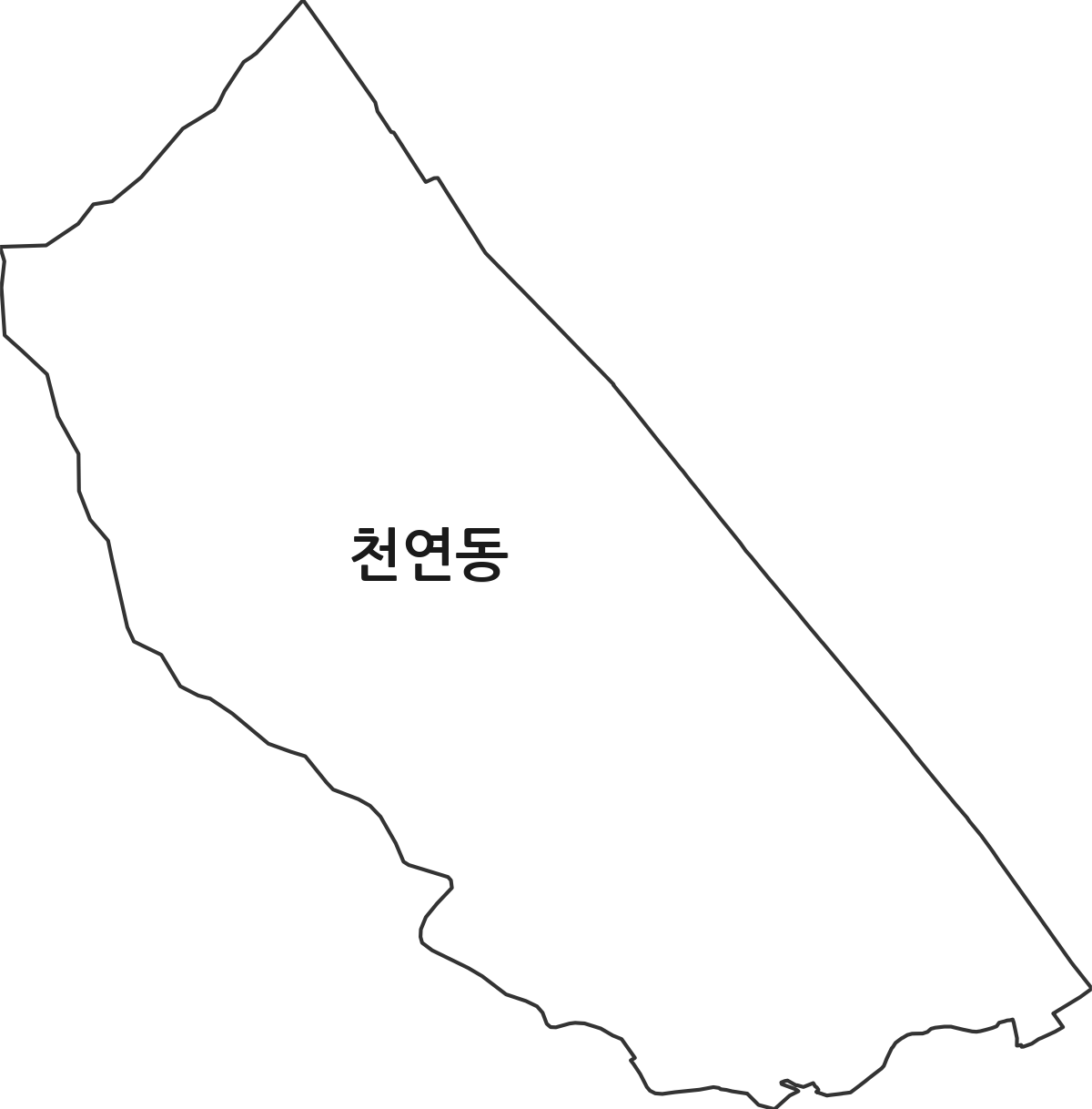 서울특별시 서대문구 천연동 행정동 행정구역 경계 지도