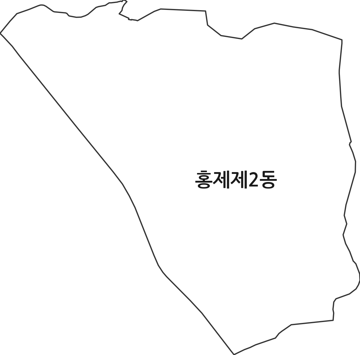 서울특별시 서대문구 홍제제2동 행정동 행정구역 경계 지도