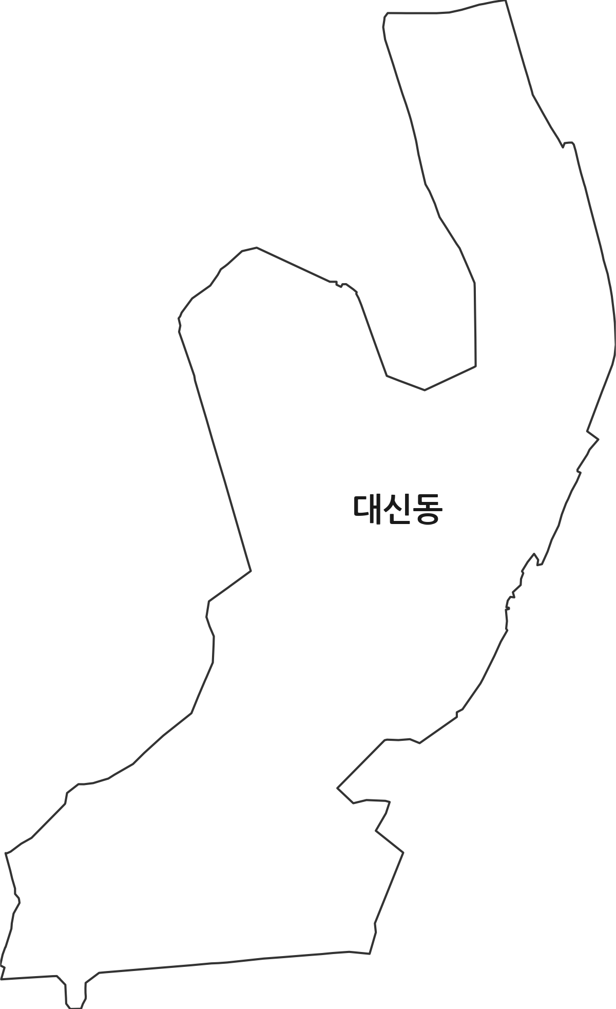 서울특별시 서대문구 대신동 법정동 행정구역 경계 지도