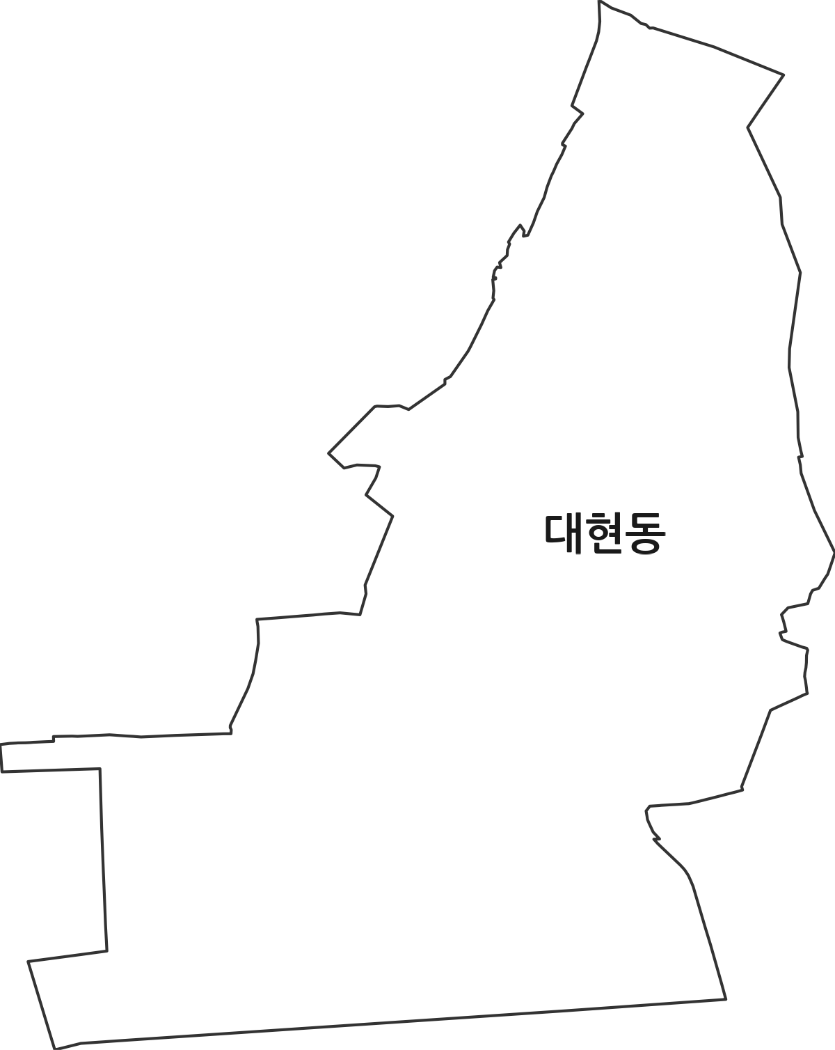 서울특별시 서대문구 대현동 법정동 행정구역 경계 지도