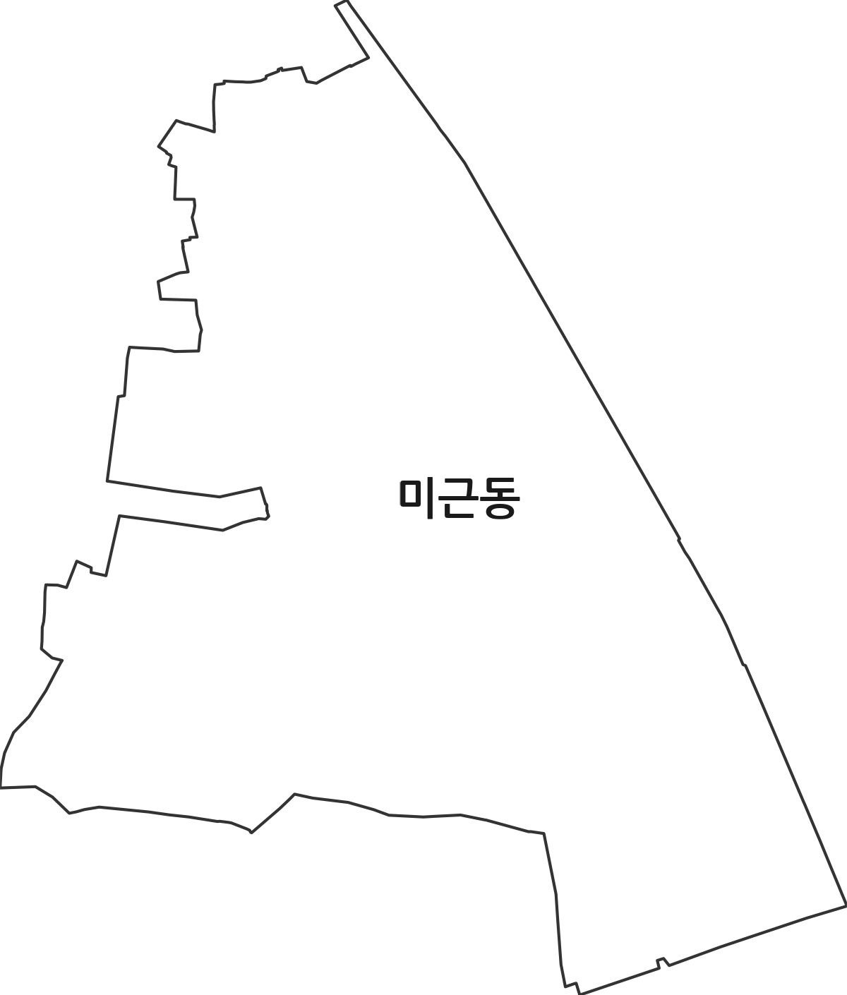 서울특별시 서대문구 미근동 법정동 행정구역 경계 지도