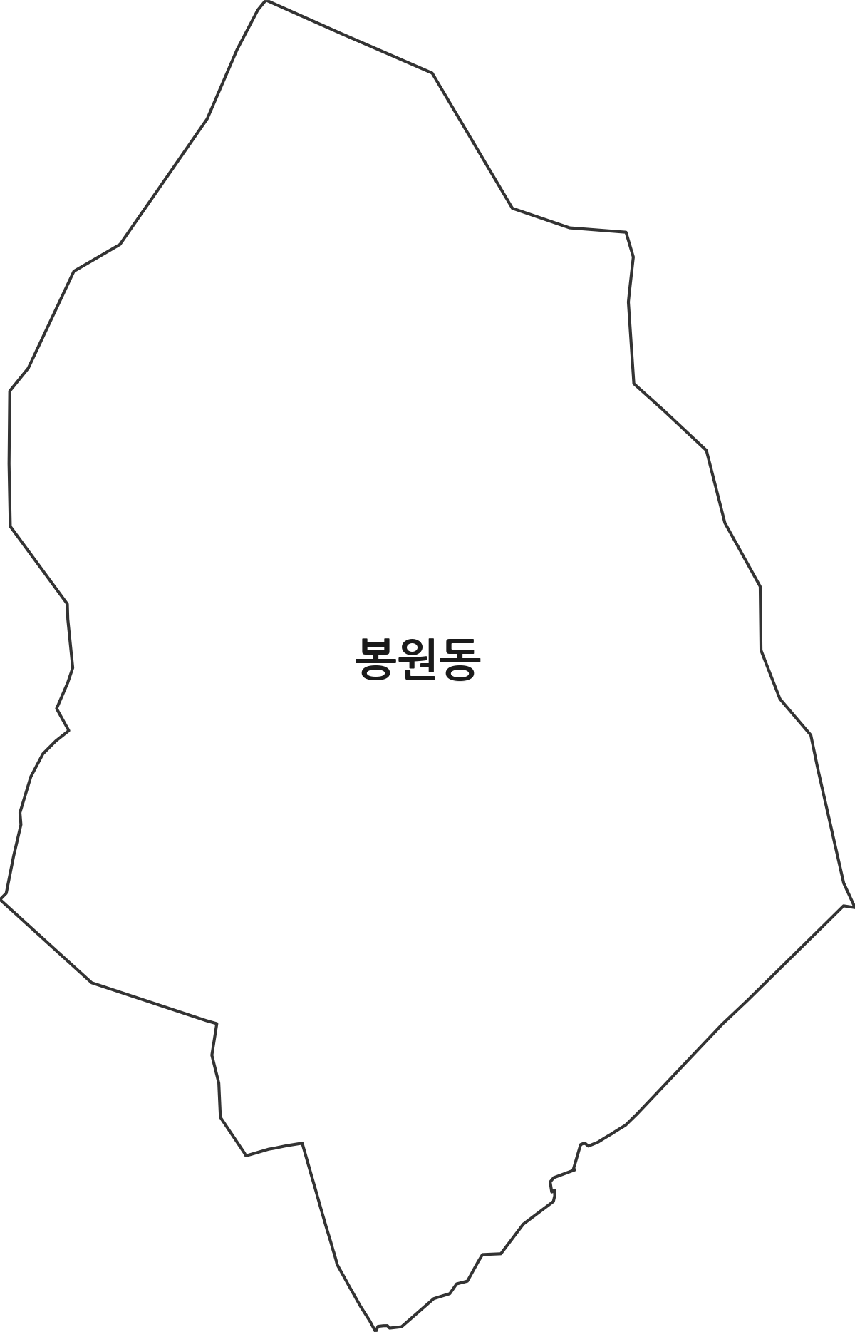 서울특별시 서대문구 봉원동 법정동 행정구역 경계 지도