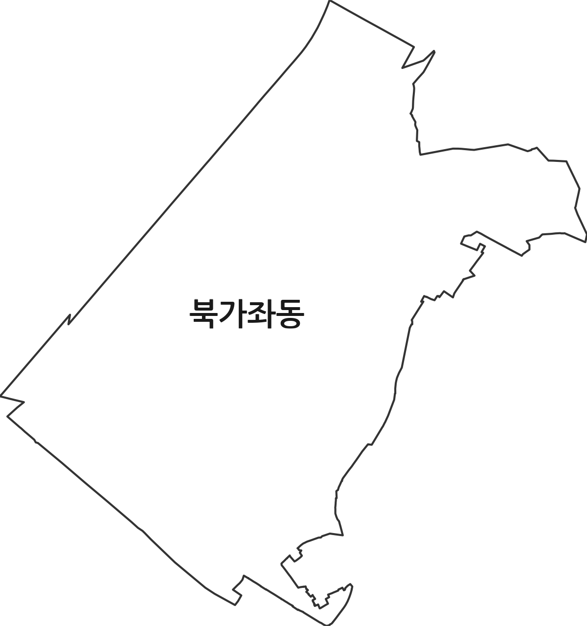 서울특별시 서대문구 북가좌동 법정동 행정구역 경계 지도