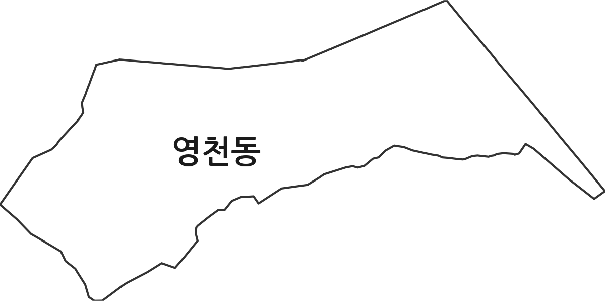 서울특별시 서대문구 영천동 법정동 행정구역 경계 지도