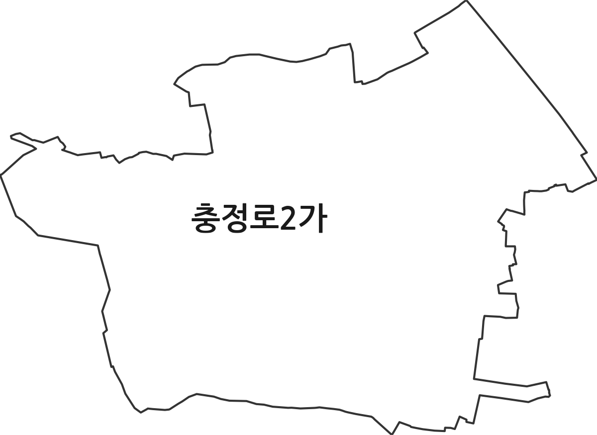 서울특별시 서대문구 충정로2가 법정동 행정구역 경계 지도