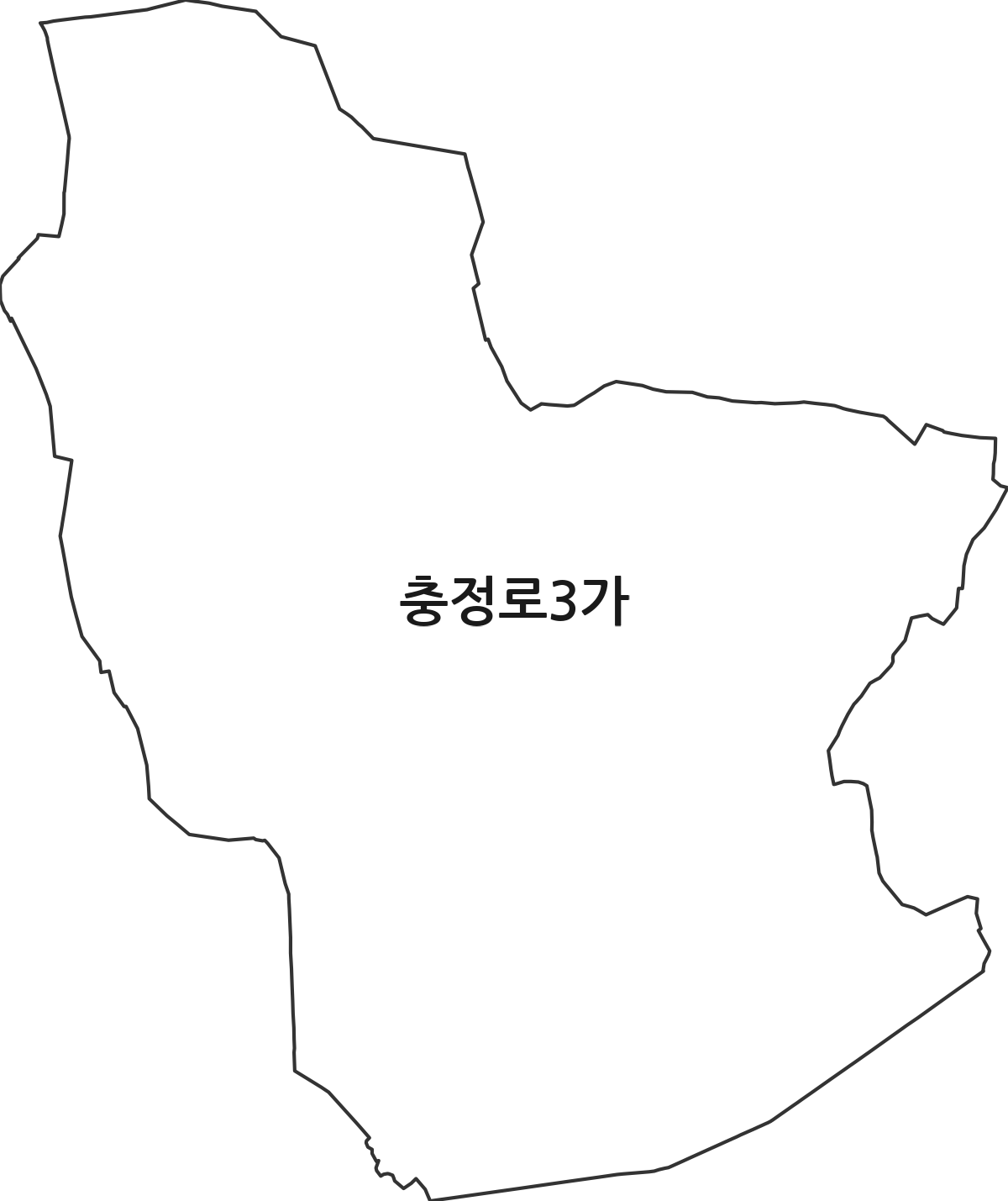 서울특별시 서대문구 충정로3가 법정동 행정구역 경계 지도