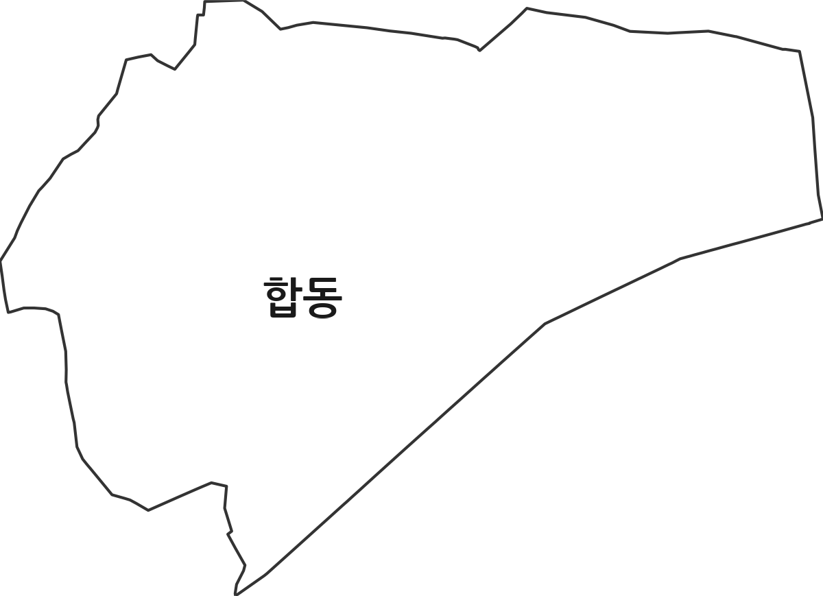 서울특별시 서대문구 합동 법정동 행정구역 경계 지도