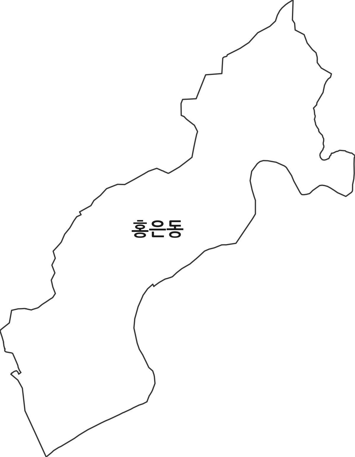 서울특별시 서대문구 홍은동 법정동 행정구역 경계 지도