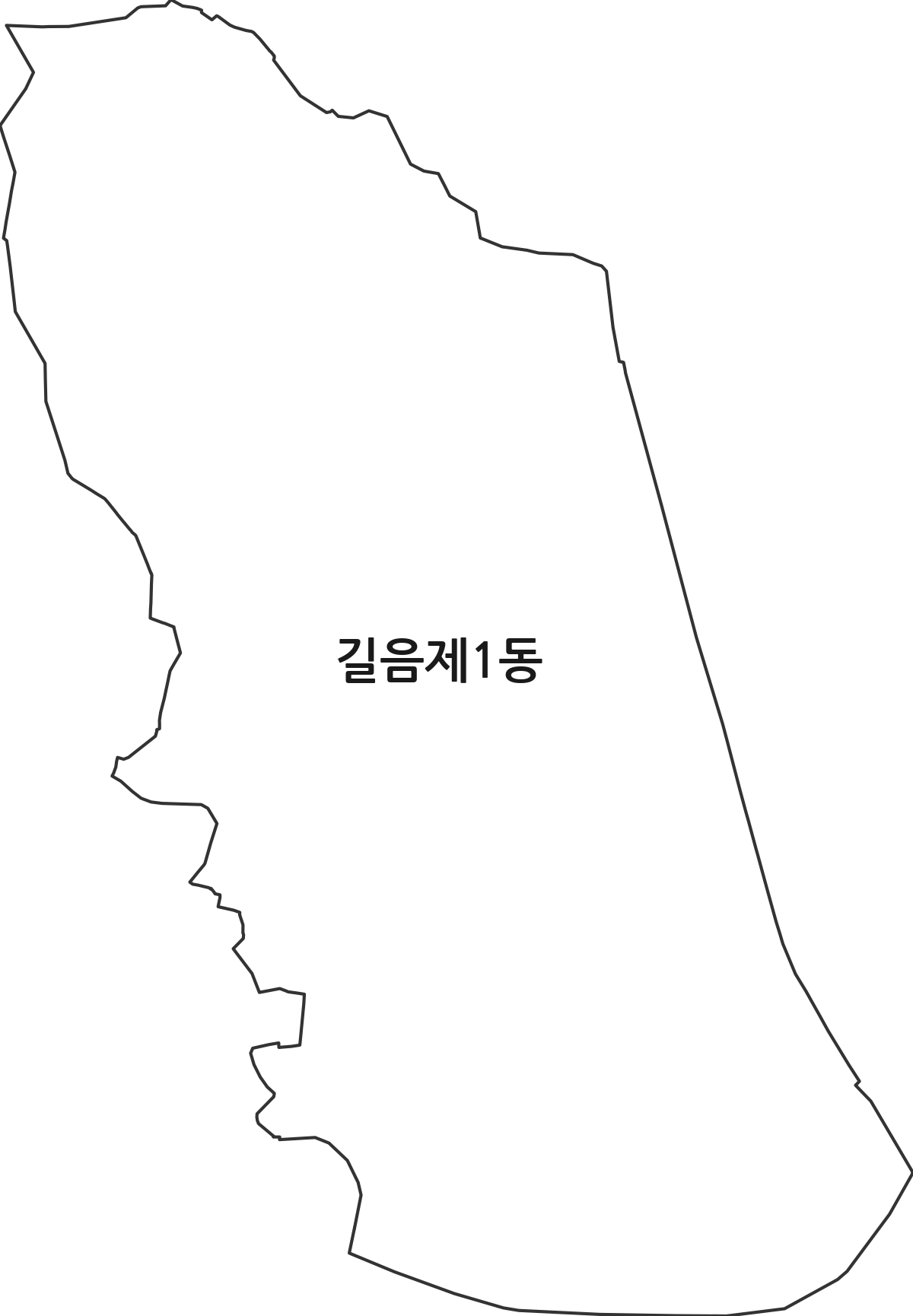 서울특별시 성북구 길음제1동 행정동 행정구역 경계 지도
