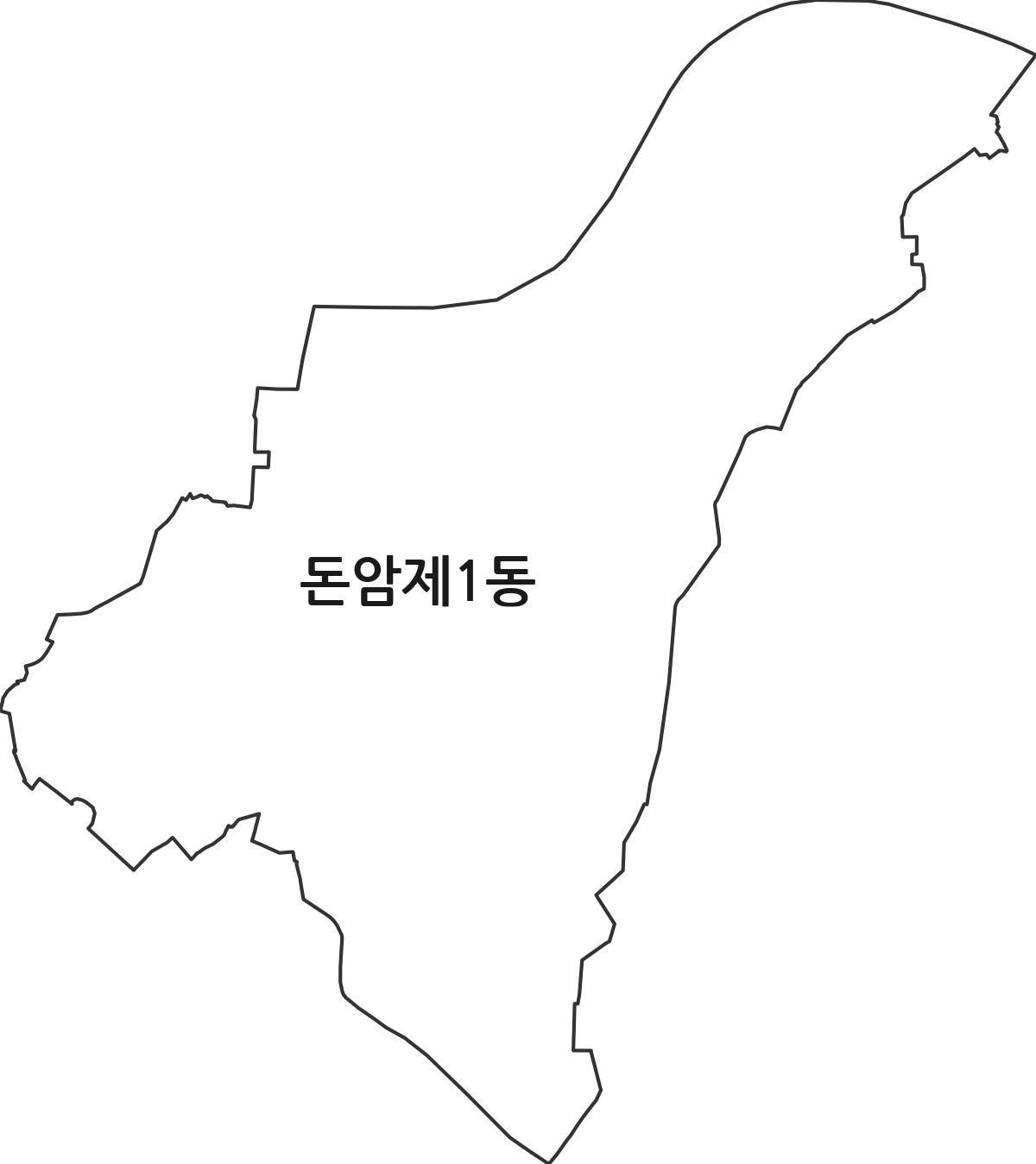 서울특별시 성북구 돈암제1동 행정동 행정구역 경계 지도