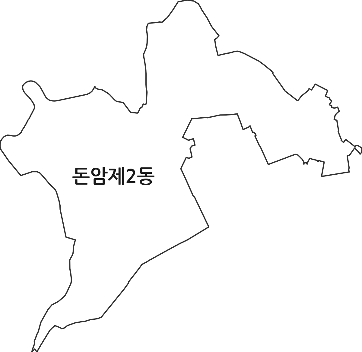 서울특별시 성북구 돈암제2동 행정동 행정구역 경계 지도