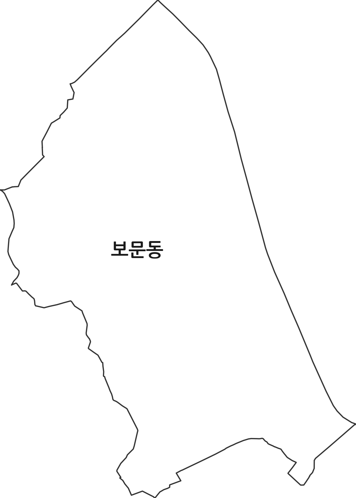 서울특별시 성북구 보문동 행정동 행정구역 경계 지도