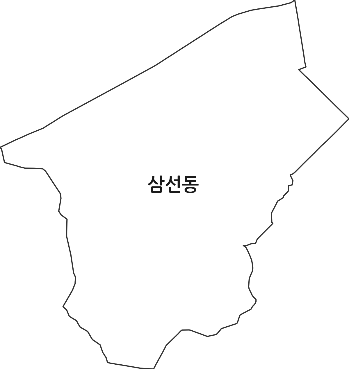 서울특별시 성북구 삼선동 행정동 행정구역 경계 지도