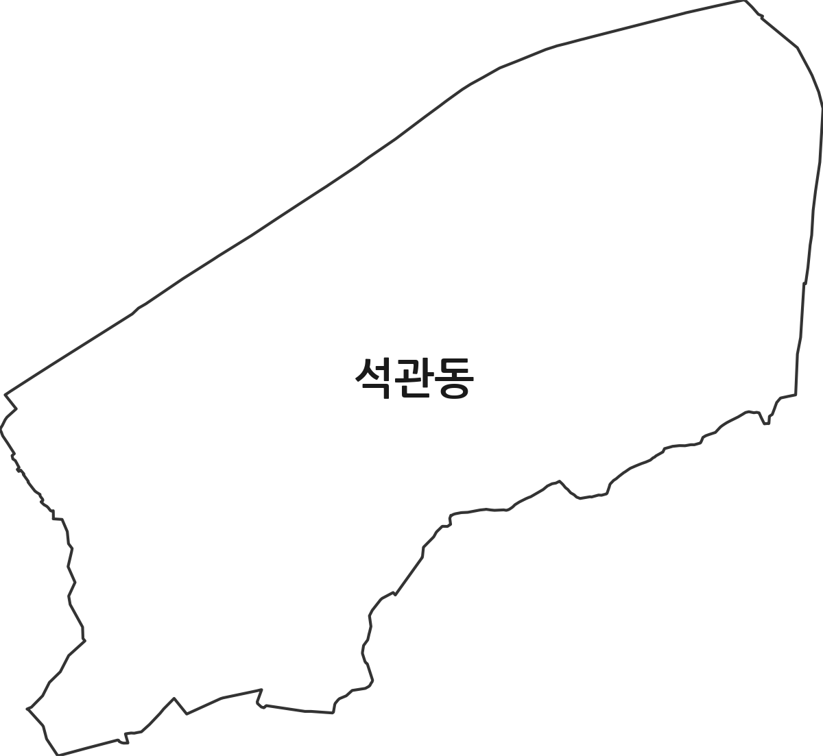 서울특별시 성북구 석관동 행정동 행정구역 경계 지도