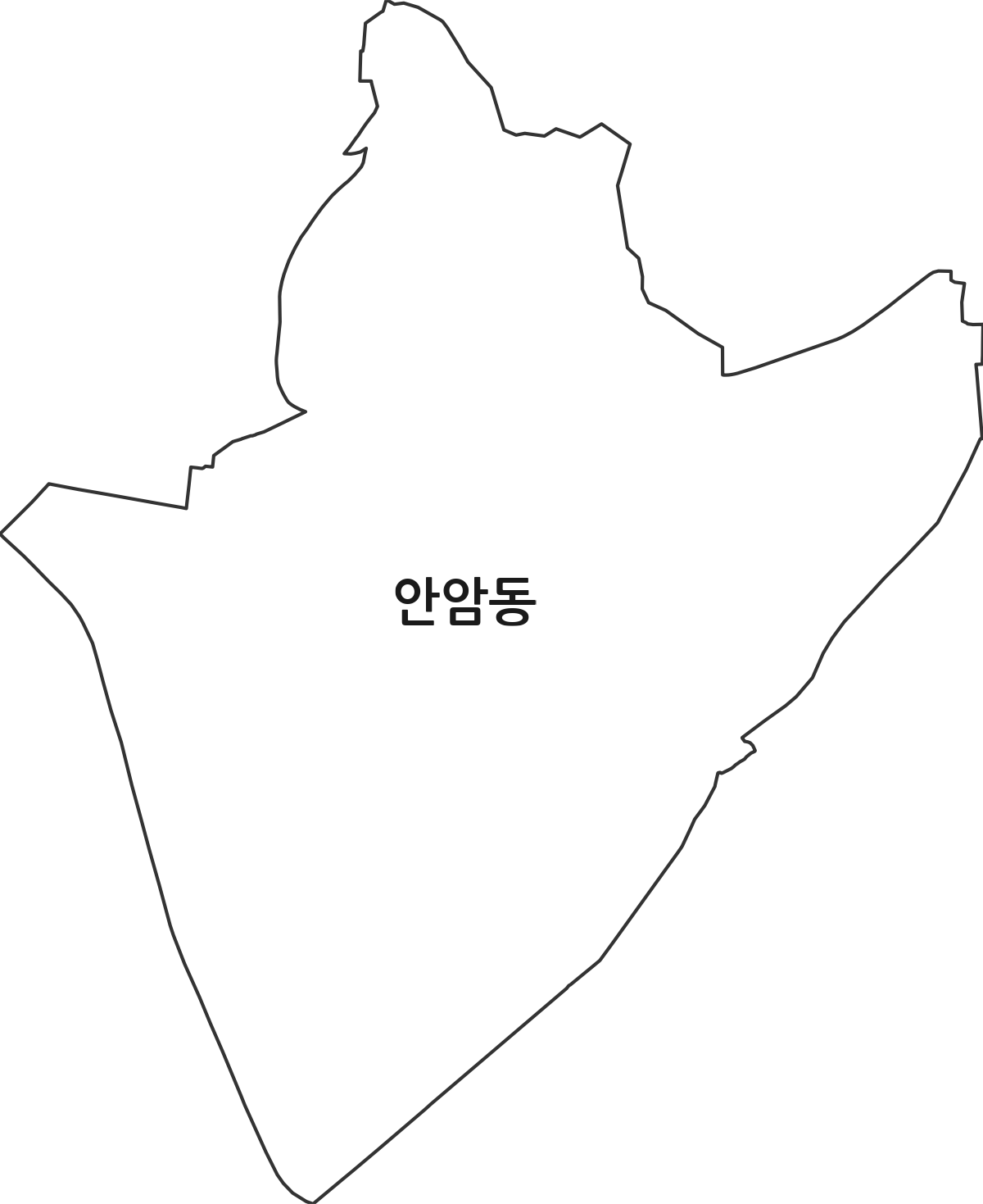 서울특별시 성북구 안암동 행정동 행정구역 경계 지도
