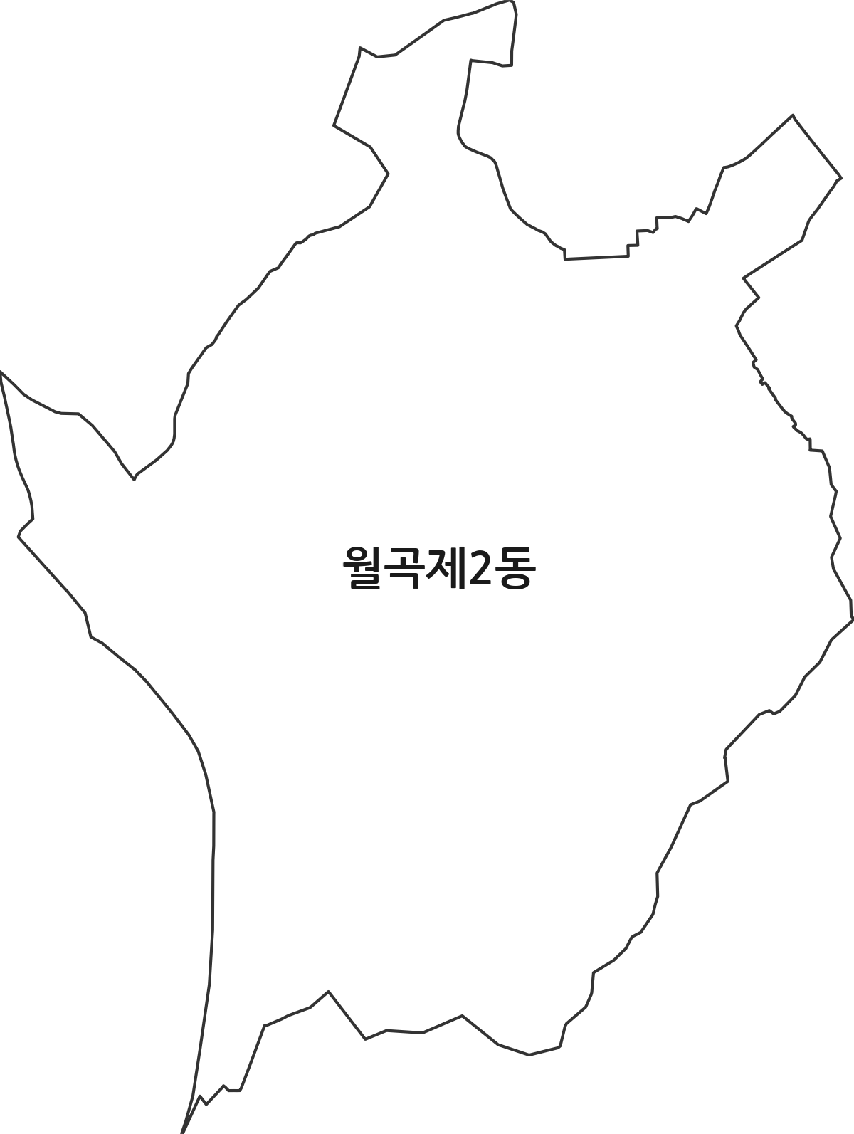 서울특별시 성북구 월곡제2동 행정동 행정구역 경계 지도