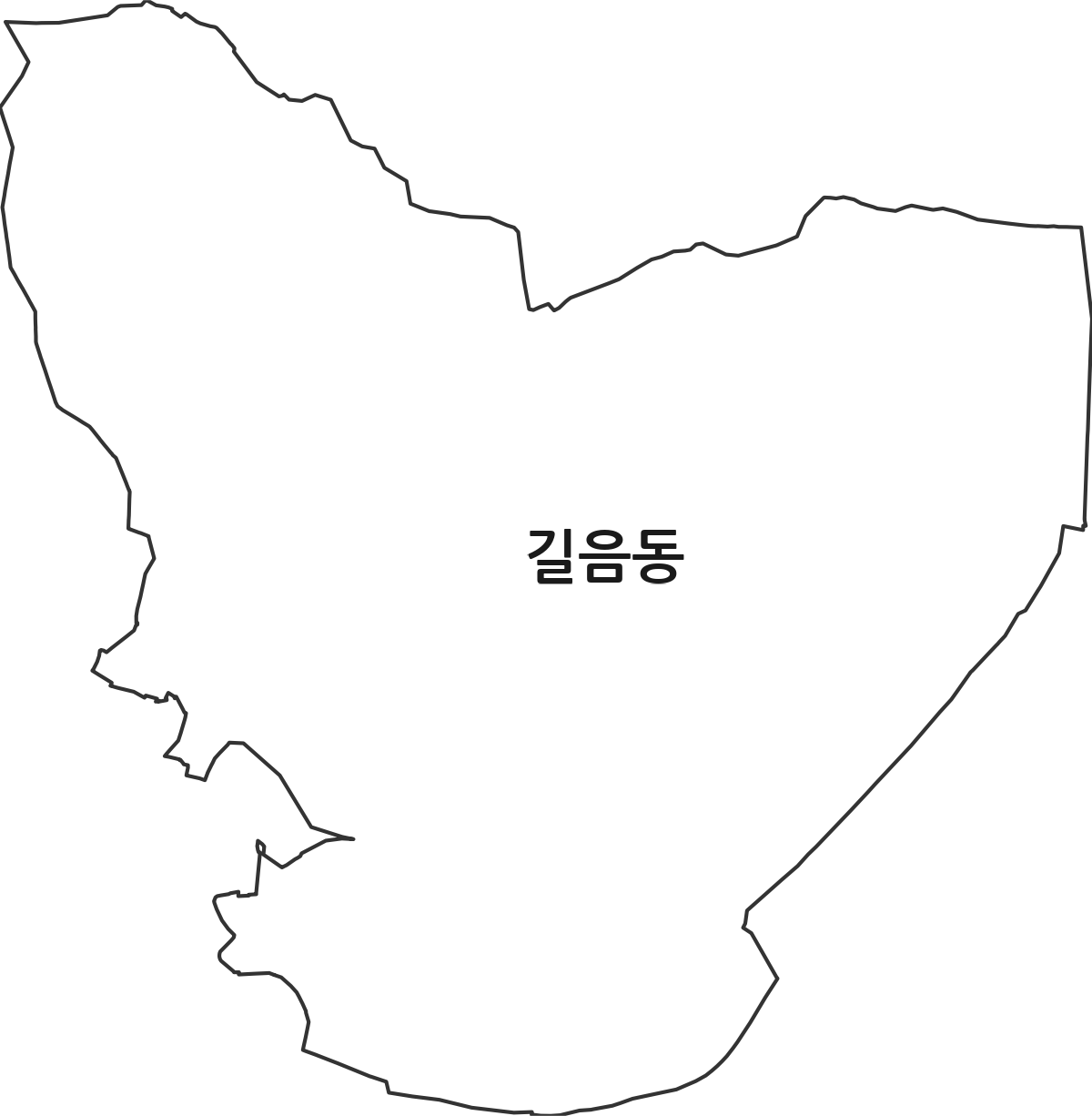 서울특별시 성북구 길음동 법정동 행정구역 경계 지도