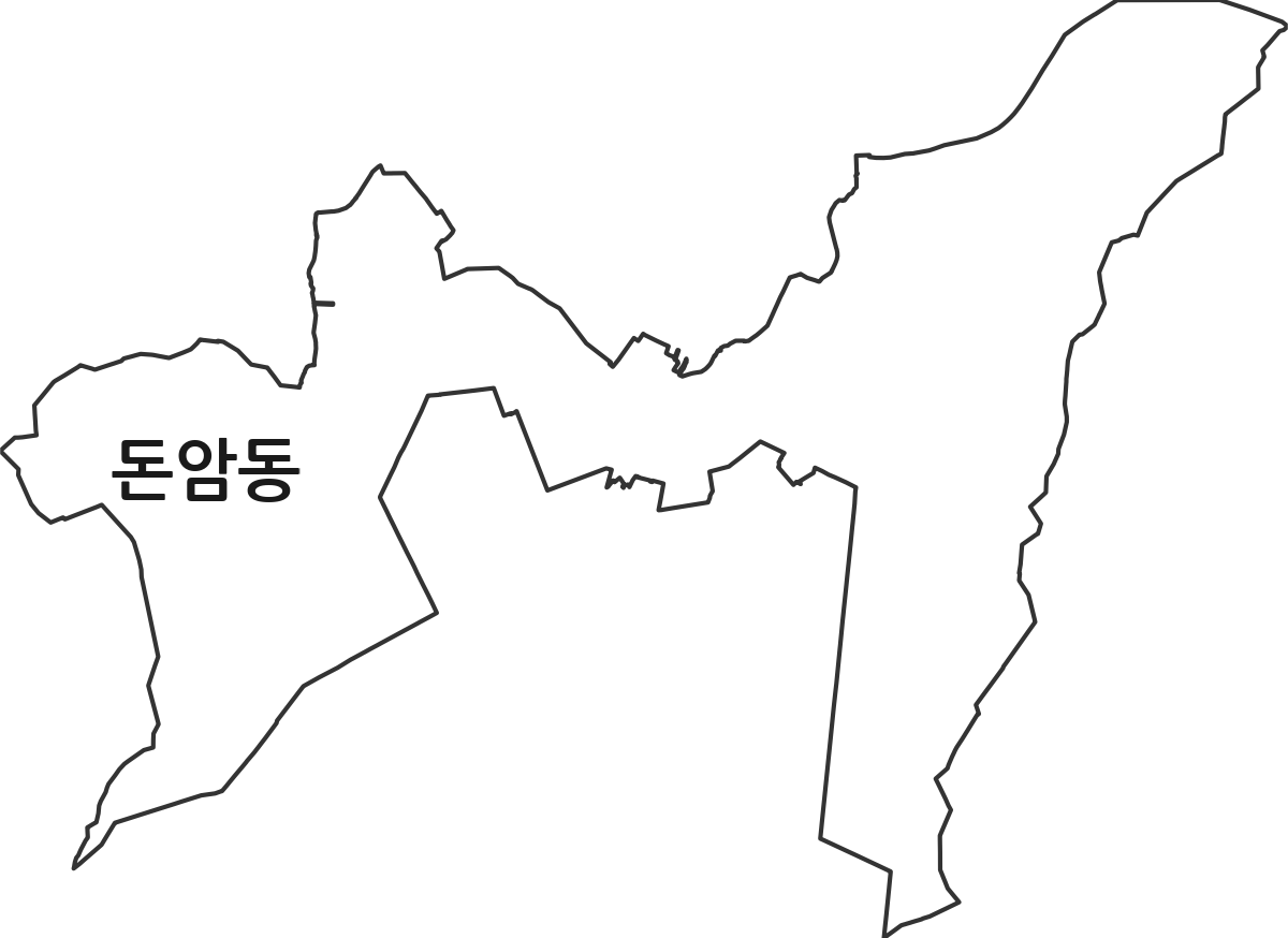 서울특별시 성북구 돈암동 법정동 행정구역 경계 지도