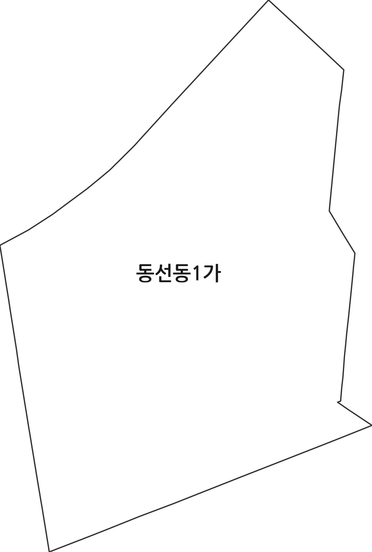 서울특별시 성북구 동선동1가 법정동 행정구역 경계 지도