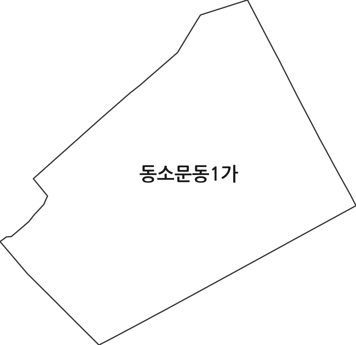 서울특별시 성북구 동소문동1가 법정동 행정구역 경계 지도