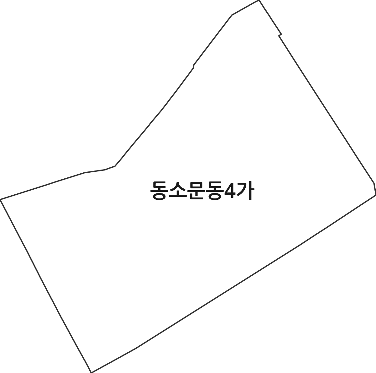서울특별시 성북구 동소문동4가 법정동 행정구역 경계 지도