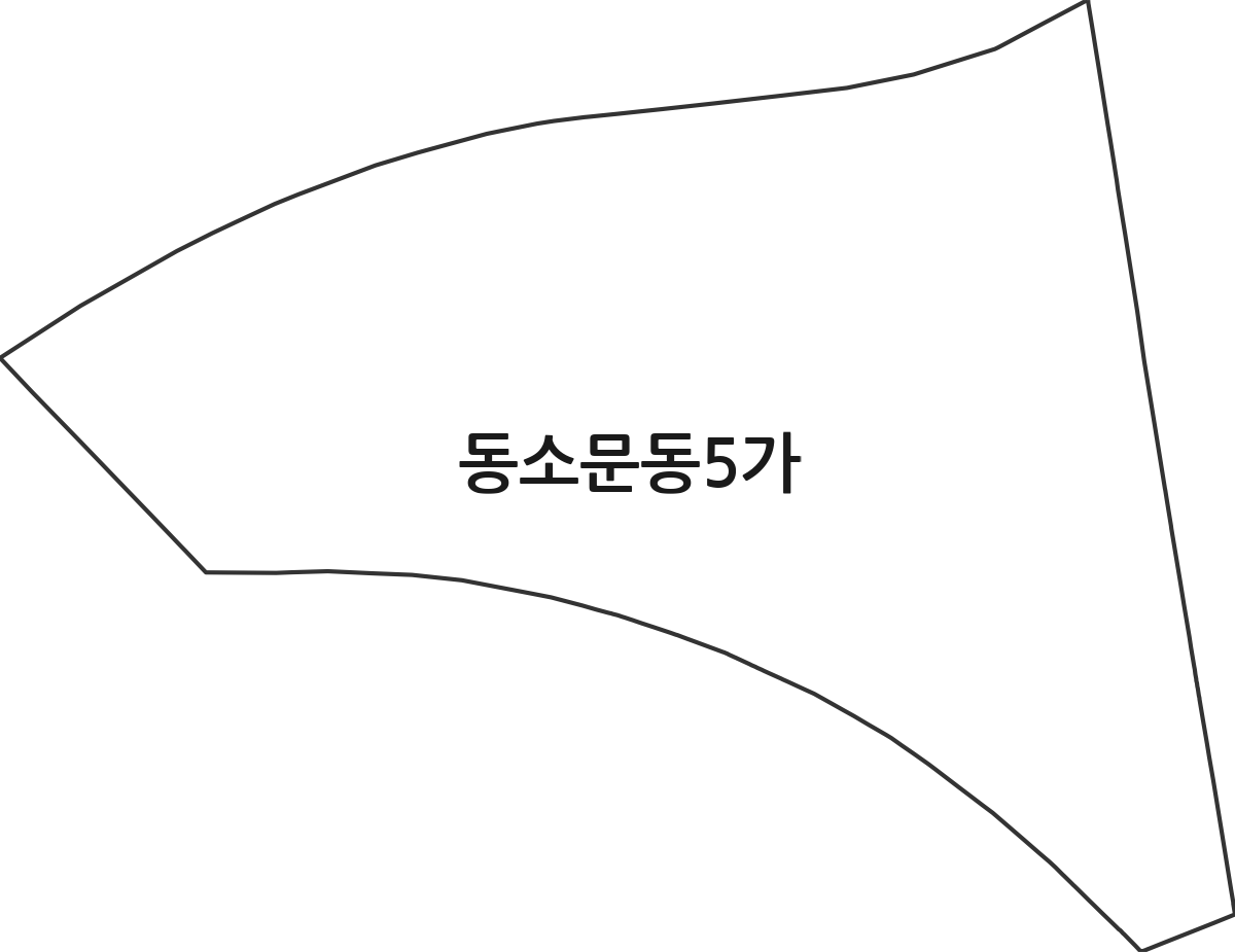서울특별시 성북구 동소문동5가 법정동 행정구역 경계 지도