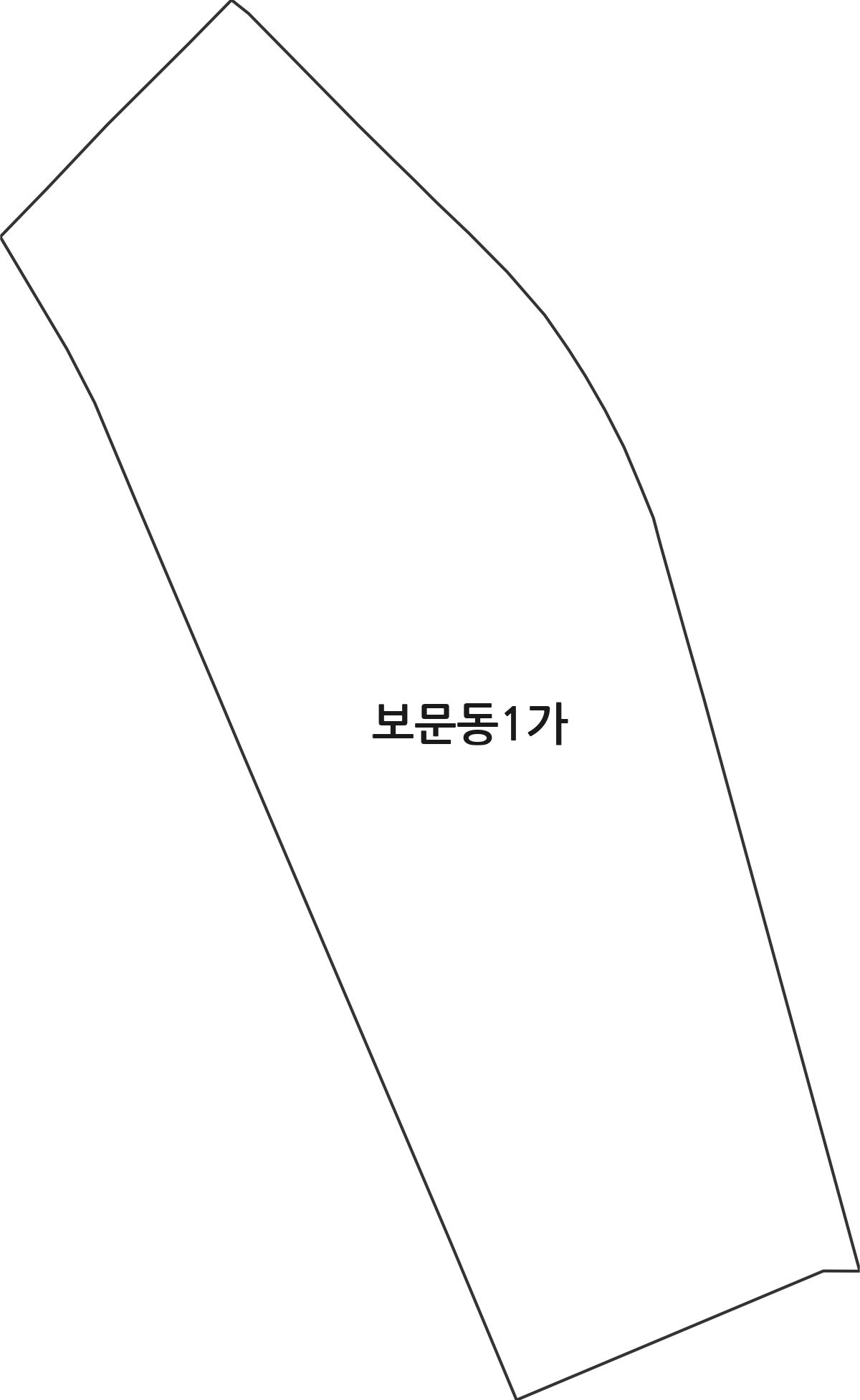 서울특별시 성북구 보문동1가 법정동 행정구역 경계 지도