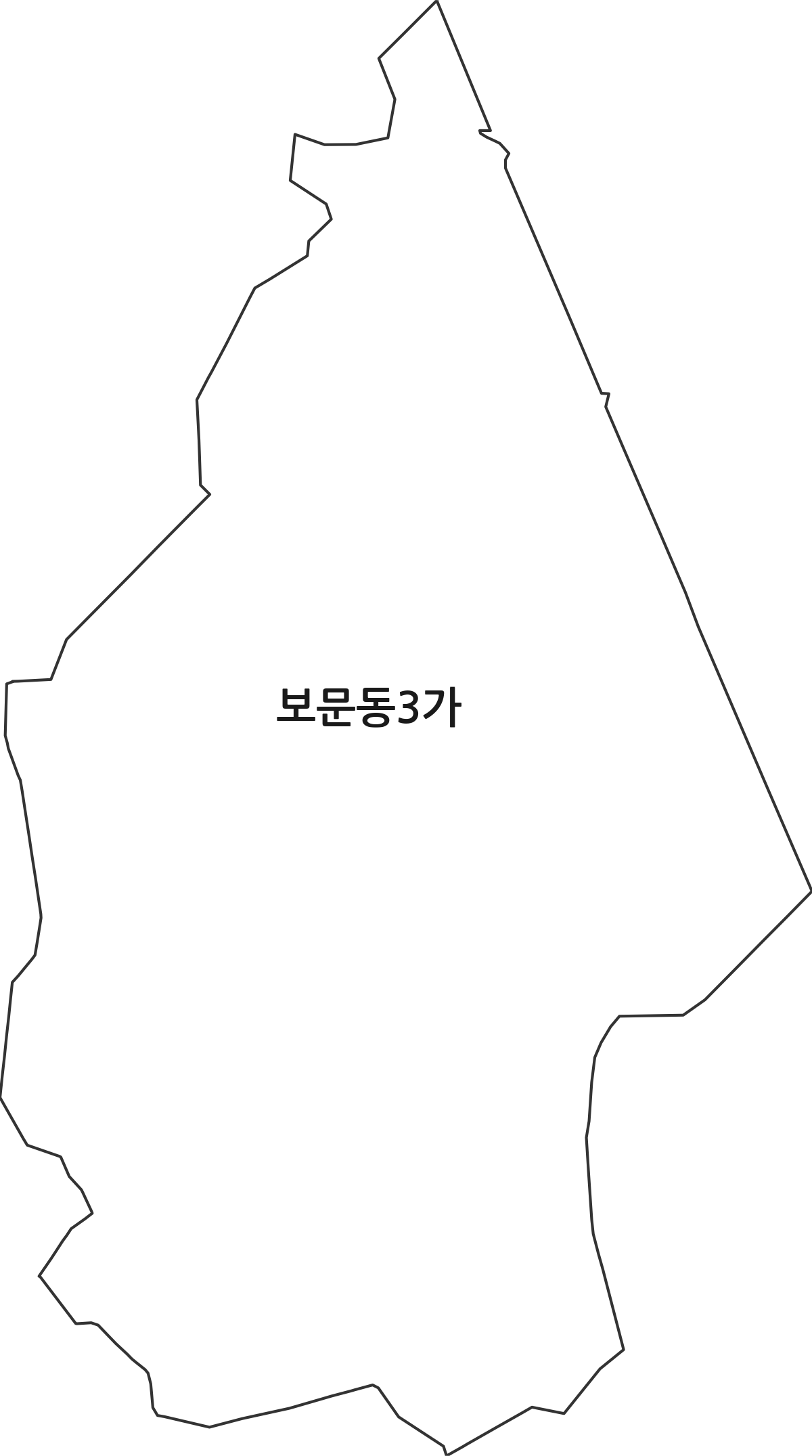 서울특별시 성북구 보문동3가 법정동 행정구역 경계 지도