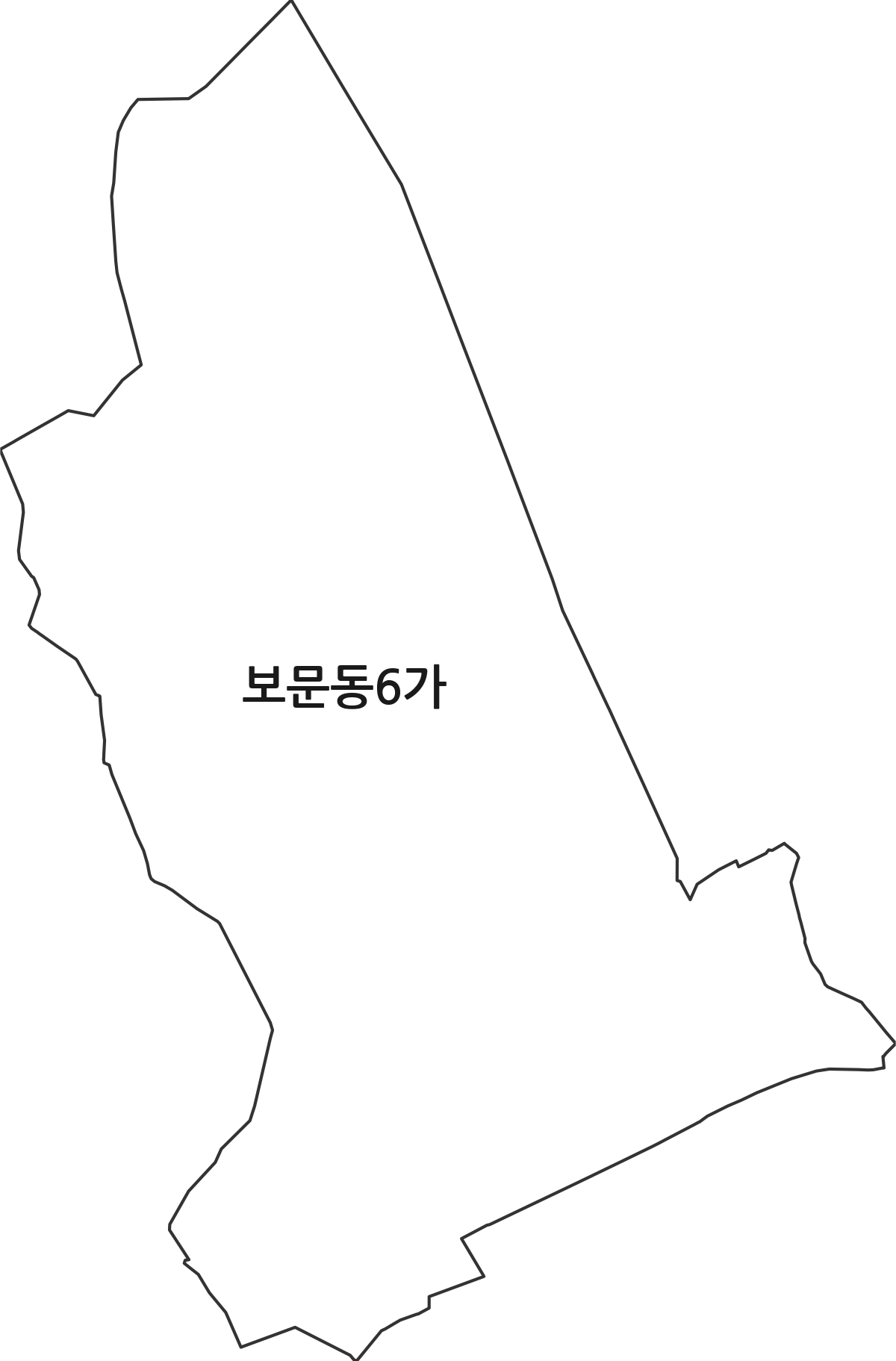 서울특별시 성북구 보문동6가 법정동 행정구역 경계 지도