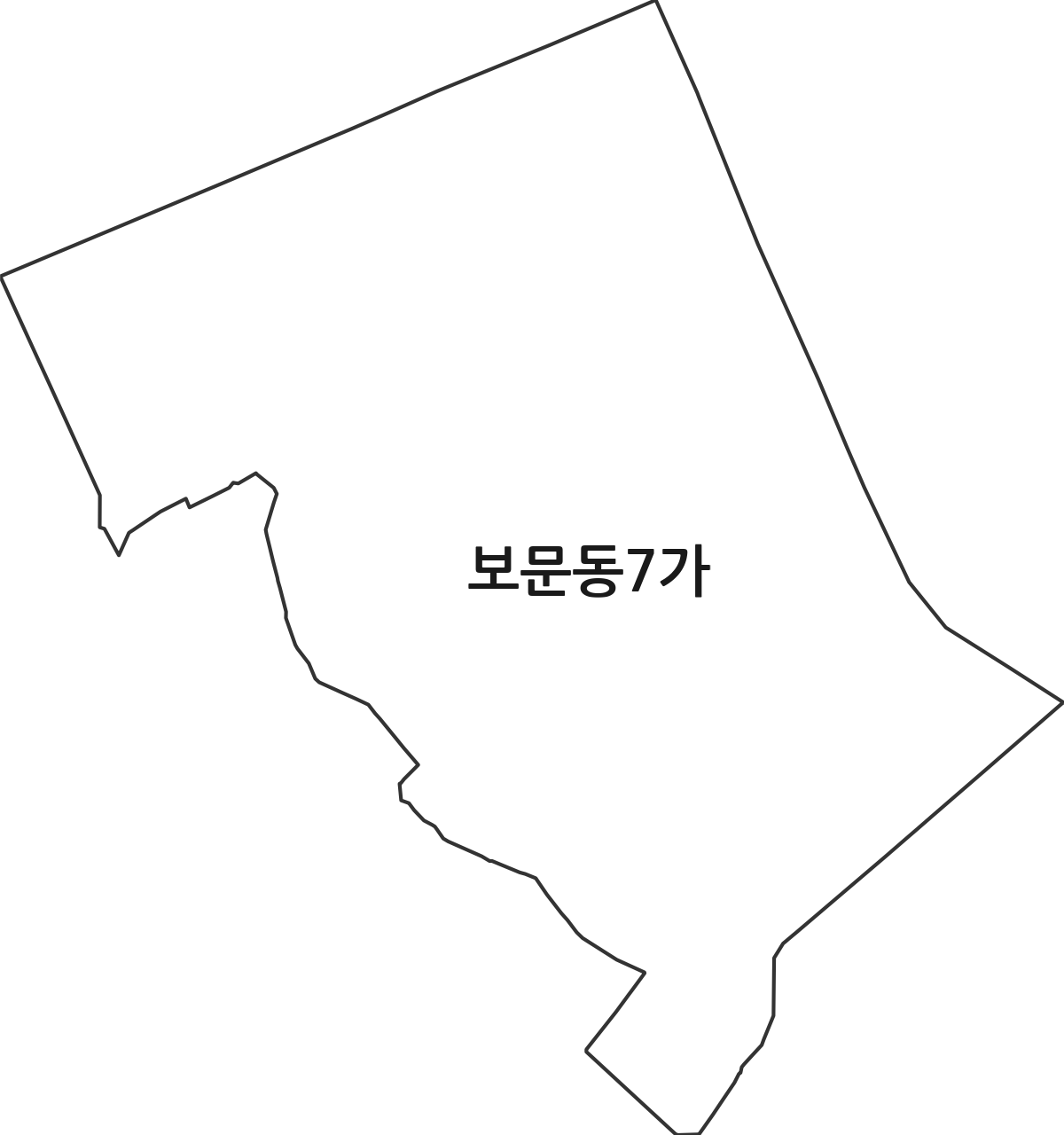 서울특별시 성북구 보문동7가 법정동 행정구역 경계 지도