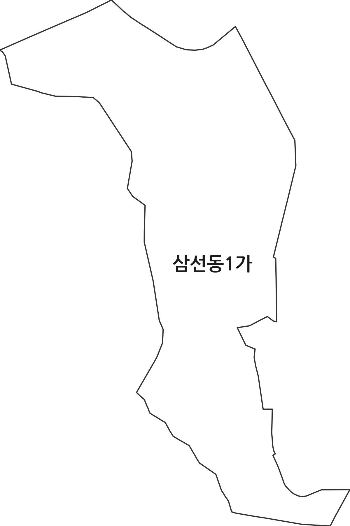 서울특별시 성북구 삼선동1가 법정동 행정구역 경계 지도